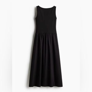 H&M SLEEVELESS BLACK MIDI DRESS (ankle length)